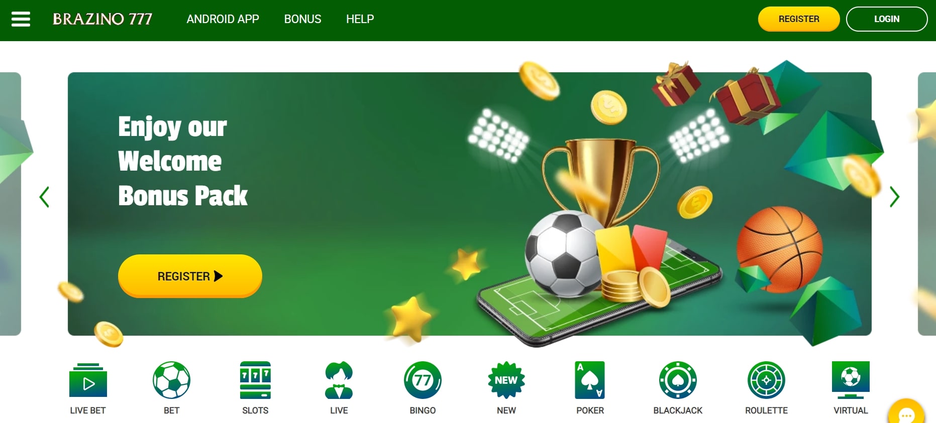 Brazino777.com - Casino and Sports Betting Platfor